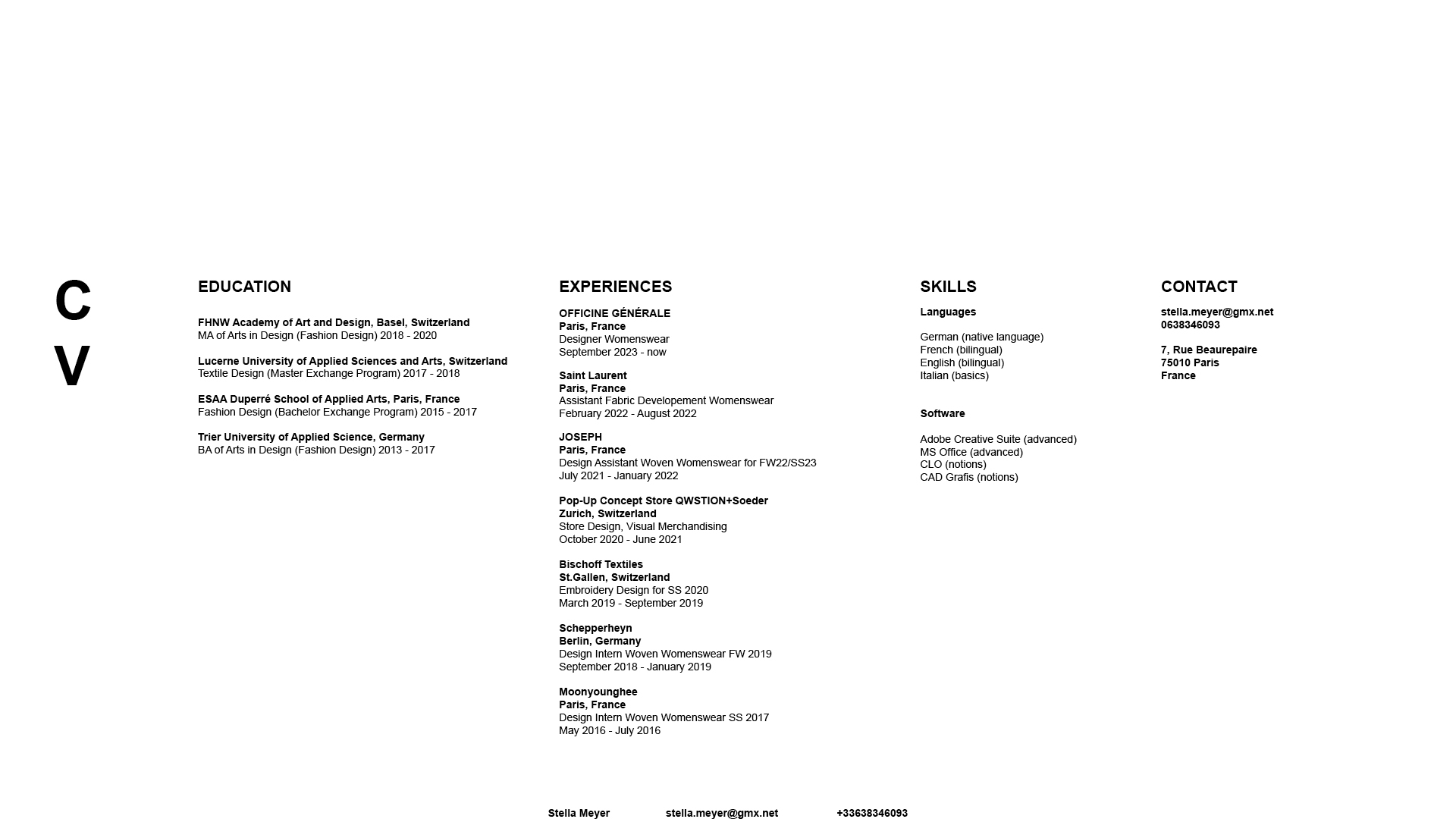 Page 3 du portfolio de Stella Meyer